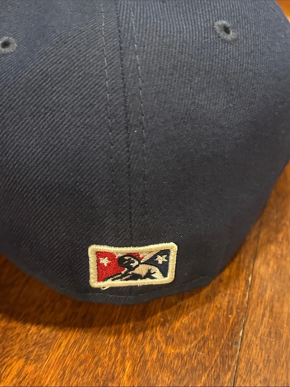 Round Rock Express 59Fifty Fitted New Era Navy Game Hat E Train Logo 6 7/8